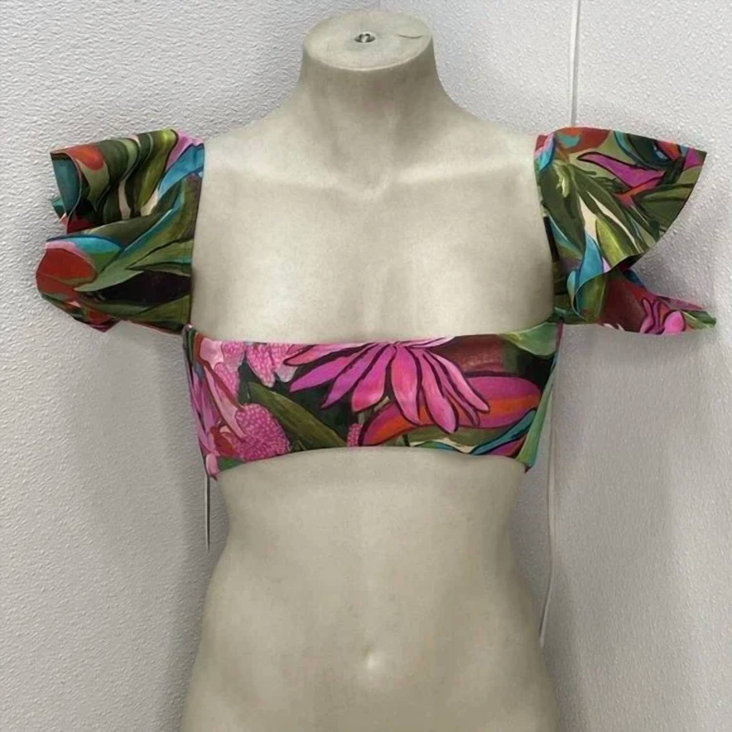Farm Rio - Jardin De Reve Ruffle Bikini Top