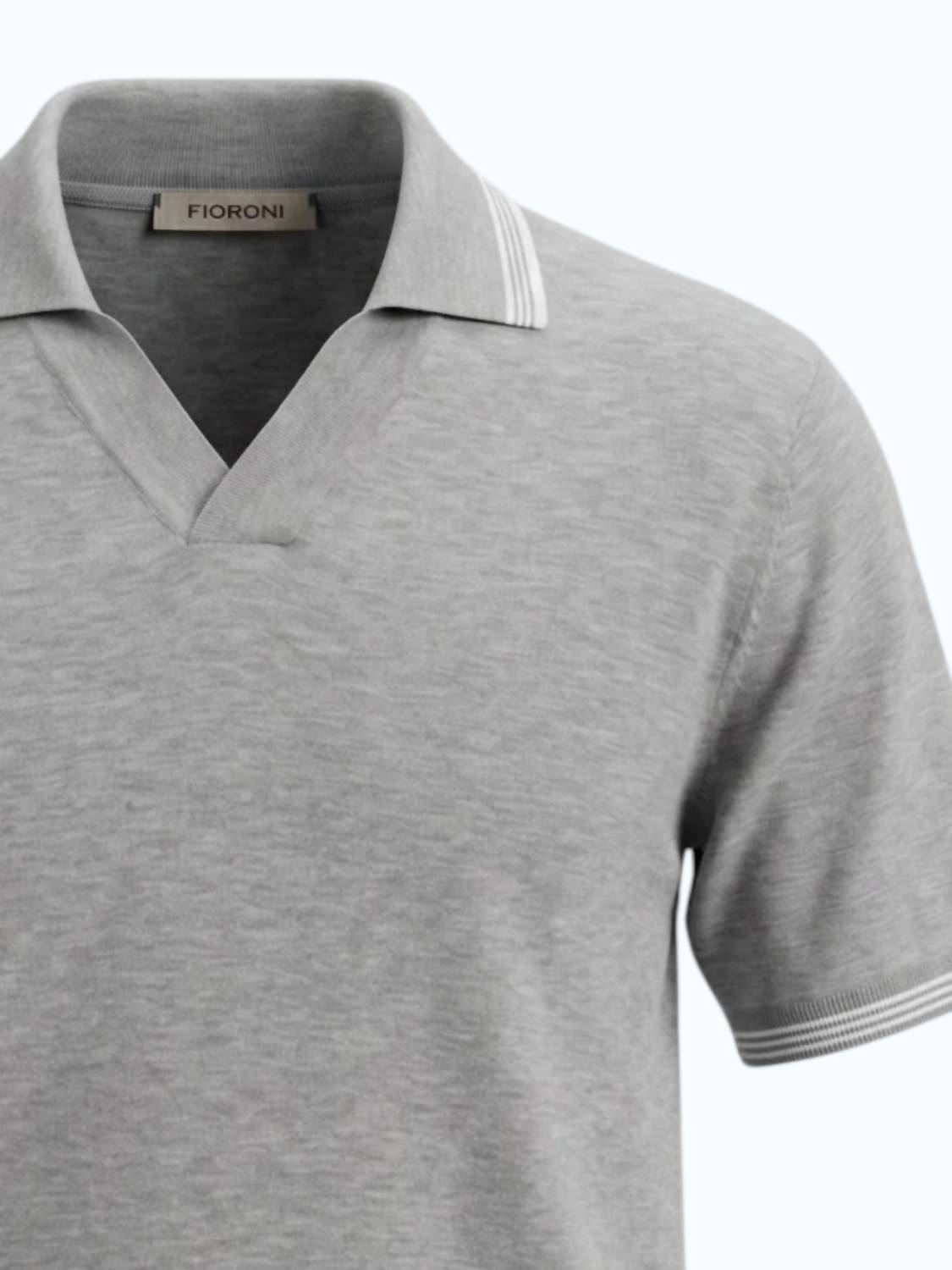 Fioroni Cashmere - Men's Cotton Johnny Collar Polo