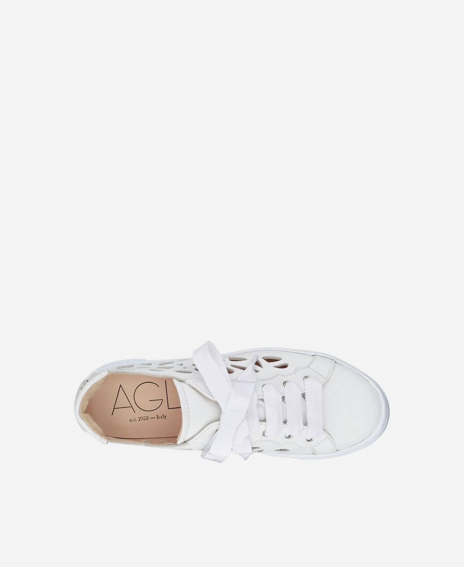 AGL Women's Mandi Cutout Sneaker in white - women's sneaker - alternate view