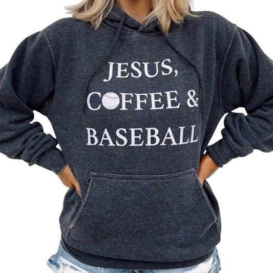 Live Love Gameday - Jesus, Coffee & Baseball Hoodie