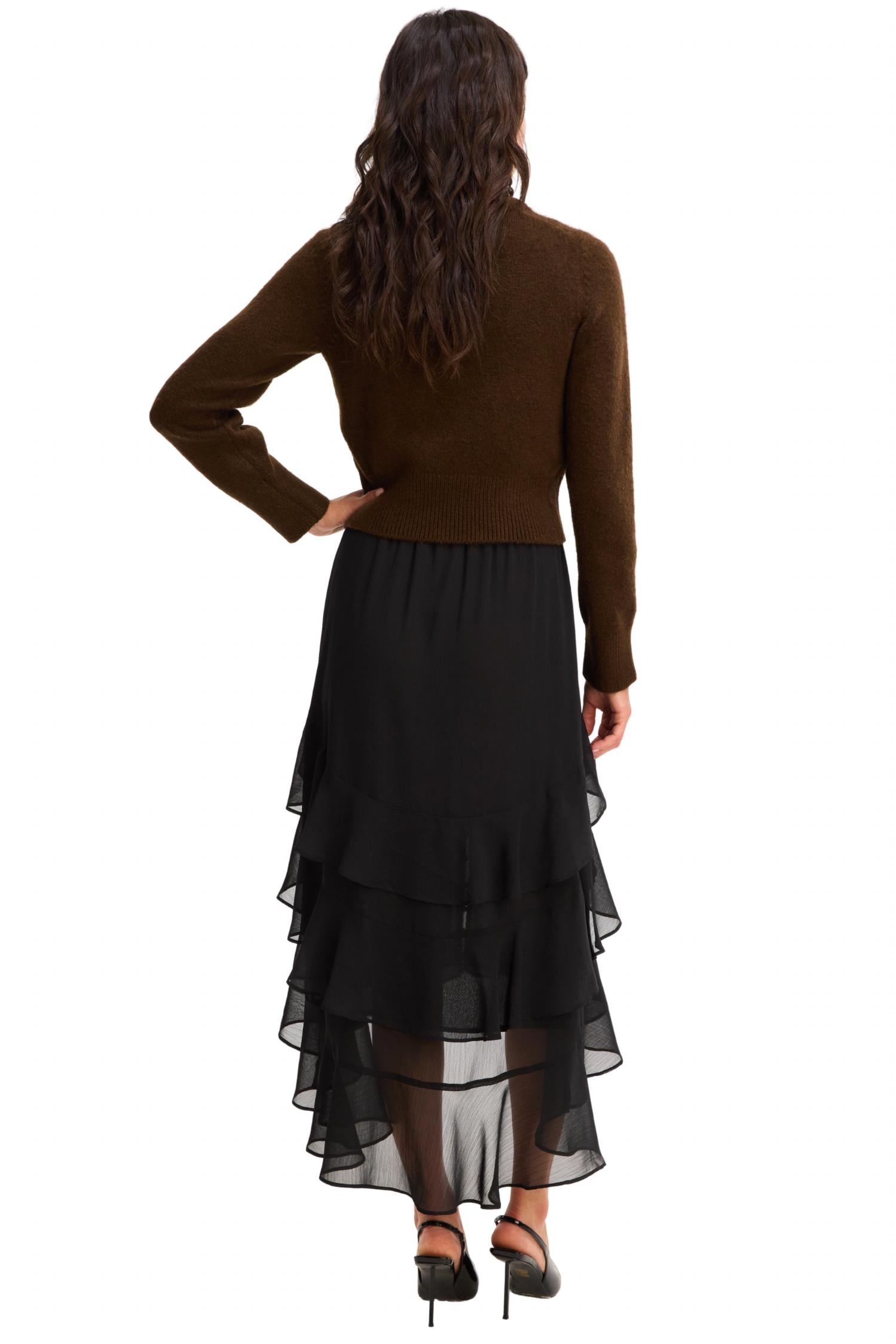ALLISON NEW YORK Beaded Abigail Sweater in walnut 1 - women's sweater - view 4