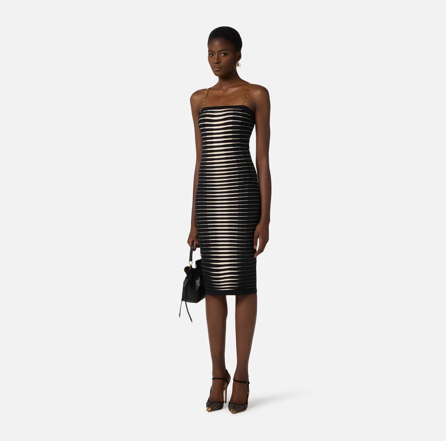 Elisabetta Franchi - Jacquard Zebra Knit Dress