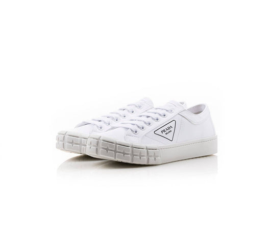 Prada - Women's Cassetta Wheel Gabardine Fabric Sneakers