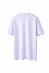 MARNI Men's Organic Cotton Certified Logo T-shirt in illusion blue - men's t-shirt - detail view