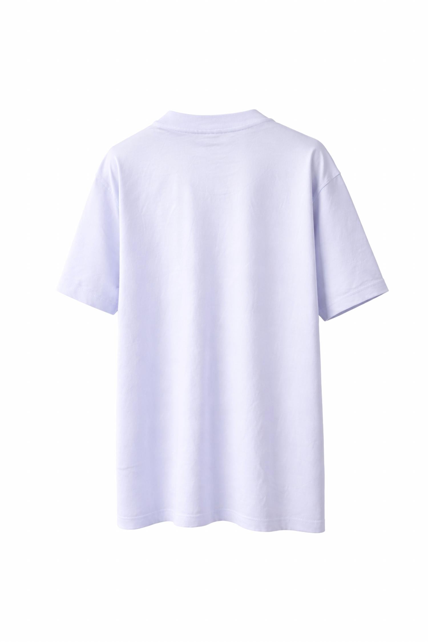 MARNI Men's Organic Cotton Certified Logo T-shirt in illusion blue - men's t-shirt - detail view