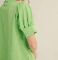 Jodifl Butter Me Up Top in apple green - women's blouse - view 4