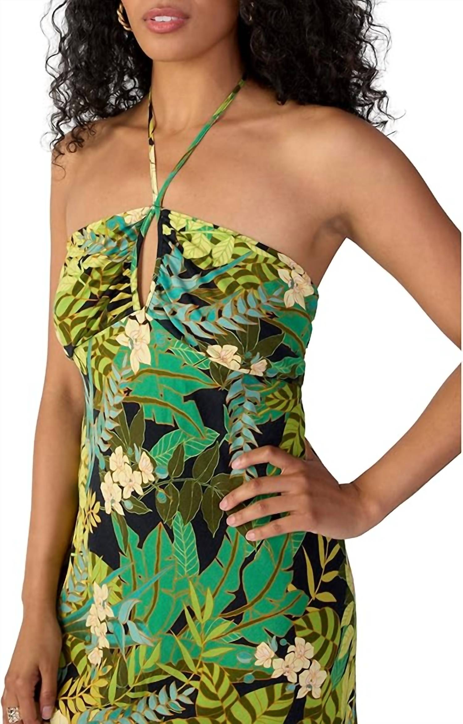 Sanctuary - Halter Keyhole Midi Dress