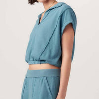 Project Social T - Going Places Mixed Textured Collared Pullover