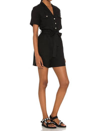 Rails - Georgie Linen Blend Shorts Romper
