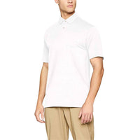 UNDER ARMOUR Charged Cotton Scramble Golf Polo Shirt Top in white - men's shirt
