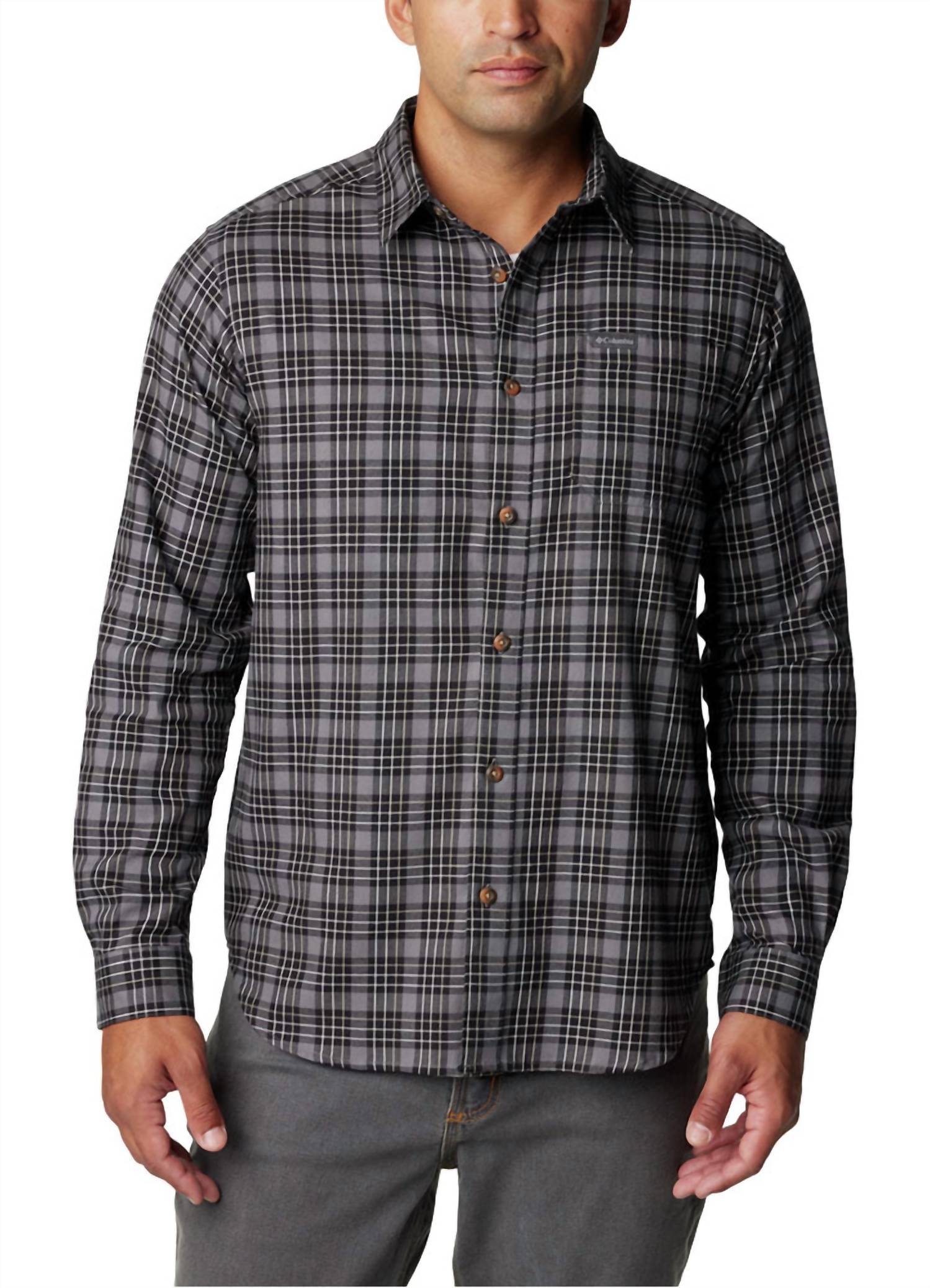 Columbia Vapor Ridge Long Sleeve Shirt Top in grey - men's long sleeve top
