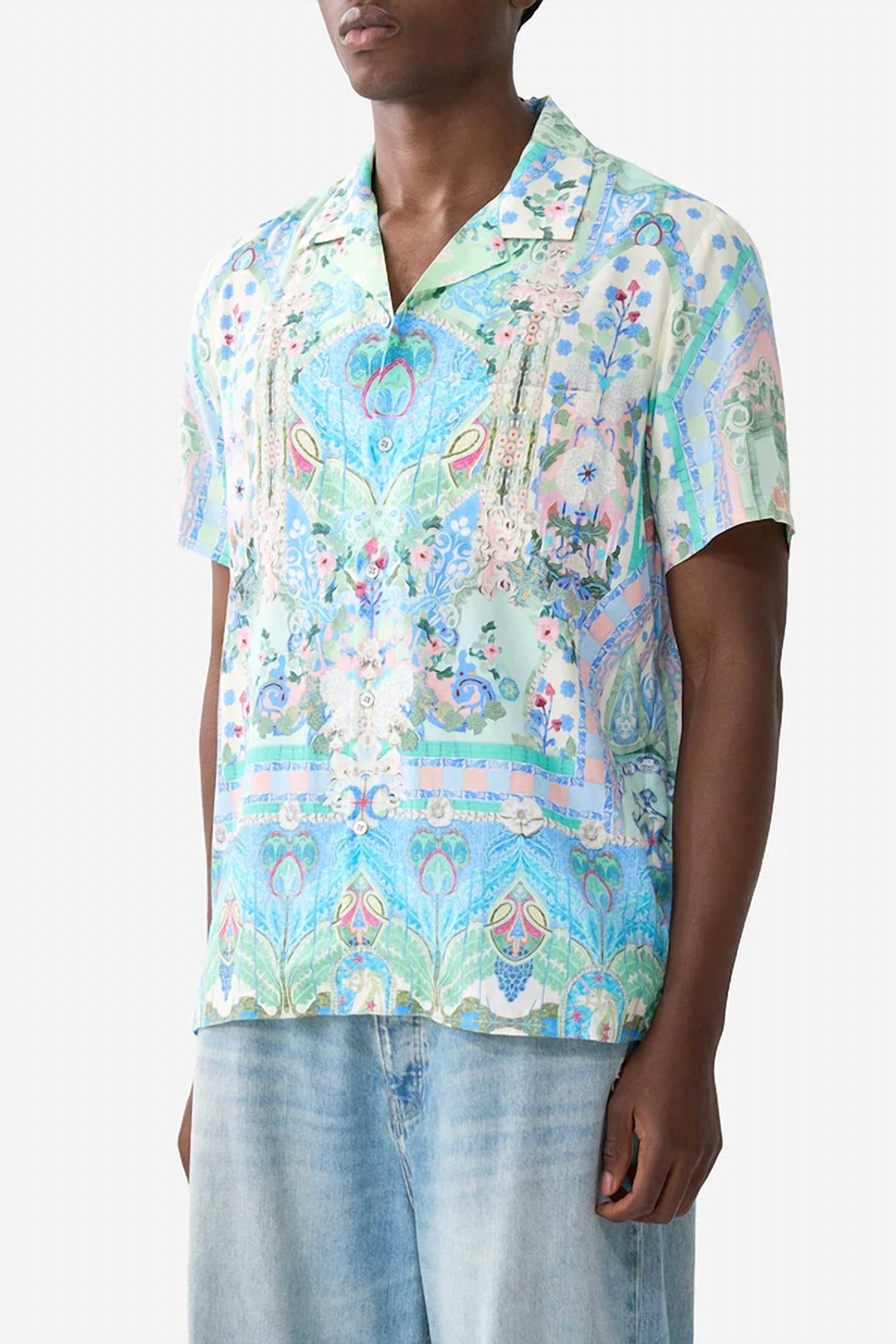 Camilla - Short Sleeve Camp Collared Shirt