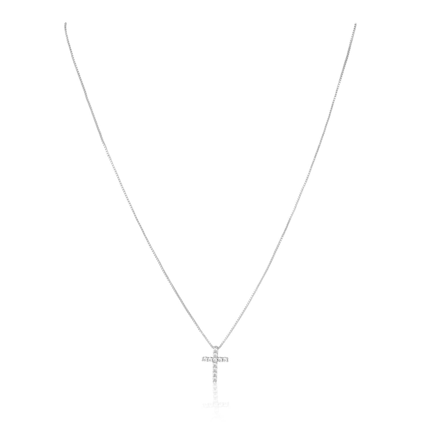 Sahira Jewelry Design - Women's Raya Cubic Zirconia Cross Necklace
