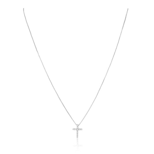 Sahira Jewelry Design - Women's Raya Cubic Zirconia Cross Necklace
