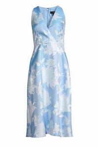 Aidan Mattox - Sleeveless Floral Bodice Jaquard Dress