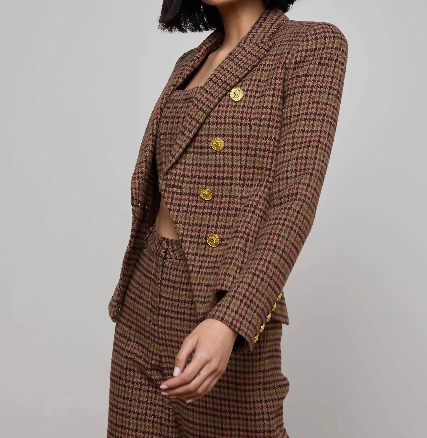 L'Agence - Bethany Houndstooth Blazer
