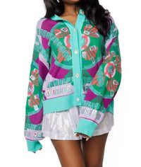 Queen Of Sparkles - Mahjong Button Up Cardigan