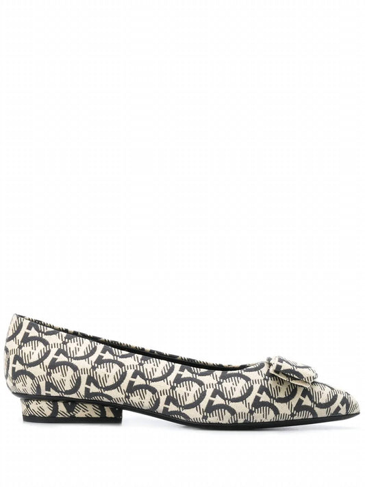 Salvatore Ferragamo - Women's Viva Gancini-woven Ballerinas Shoes
