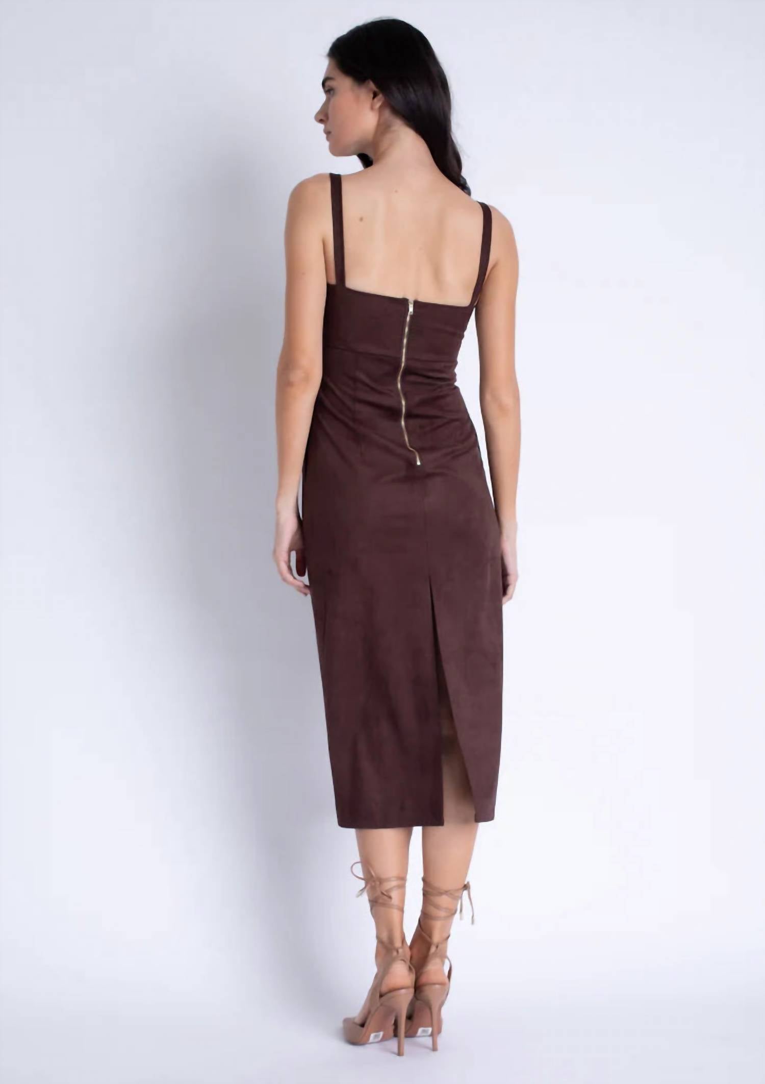 Karina Grimaldi - Olivia Suede Midi Dress