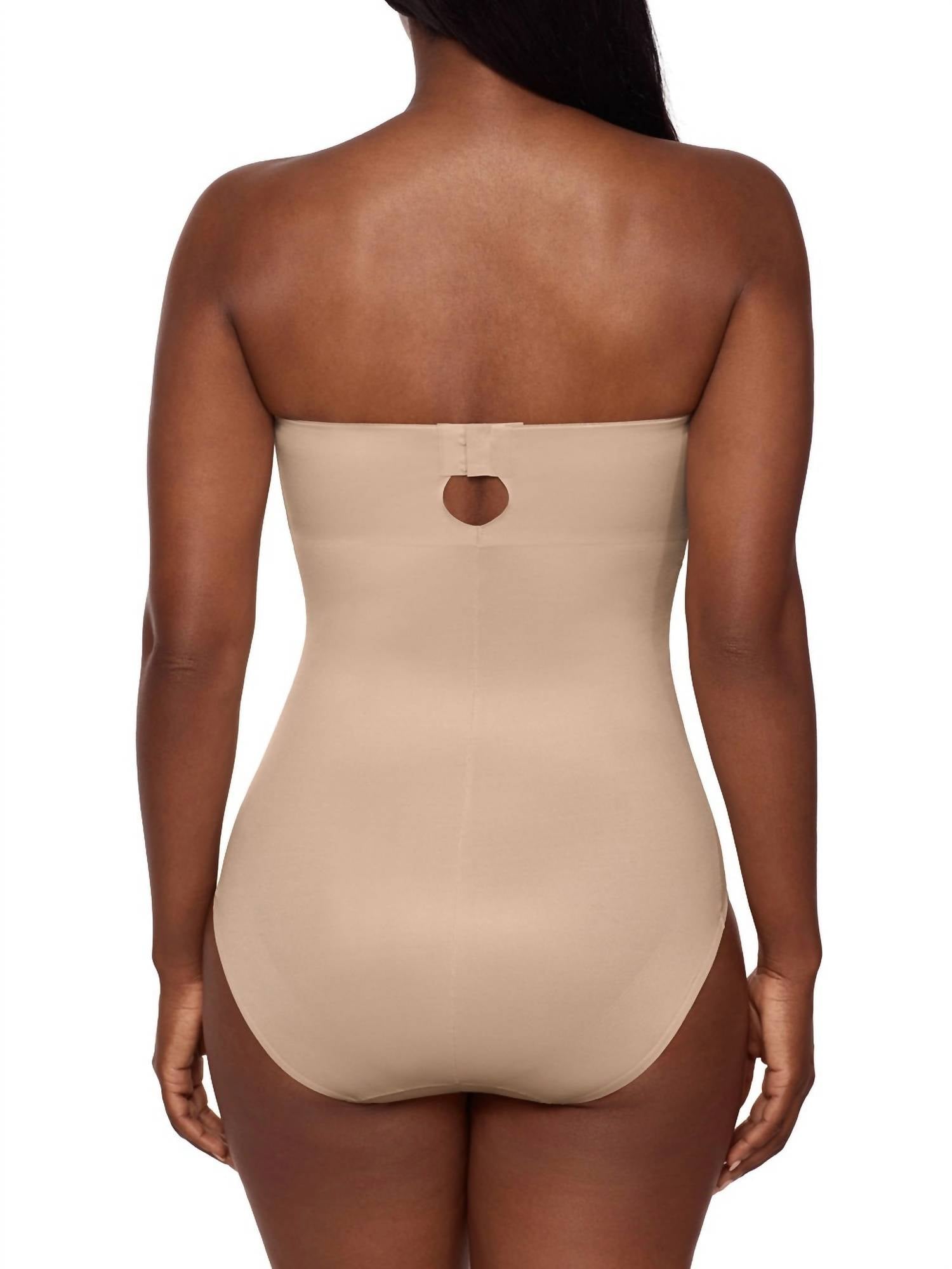 Miraclesuit Show Stopper Strapless Shaping Bodysuit in beige - women's intimate - alternate view