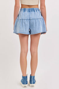 Cello - 4 Button High Rise Flare Shorts