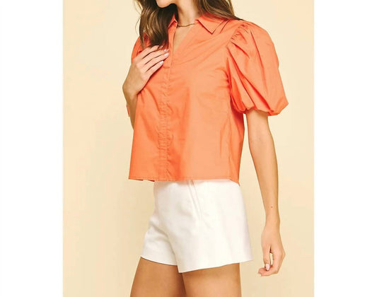 Pinch - Clementine Bubble Sleeves Top