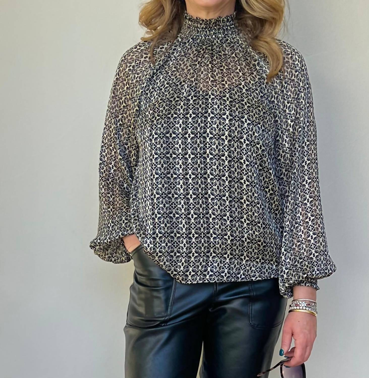 Lost + Wander - Mira Mock Neck Top