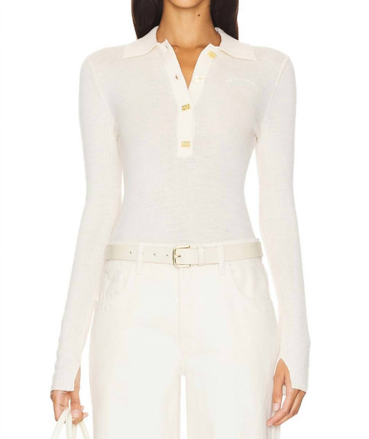 Ganni - Merino Polo Shirt