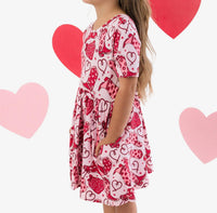 Rufflebutts - Short Sleeve Knit Twirl Dress