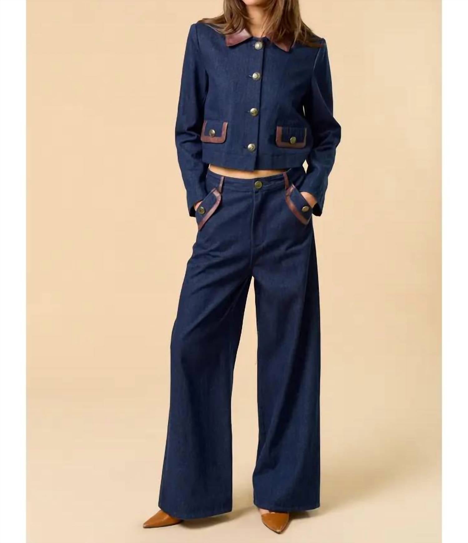 Lalavon - Button Down Contrast Jacket