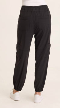 Wearables Women's Theobald 4 Way Stretch Cargo Jogger in black - women's pants - detail view