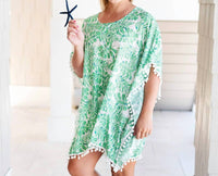 Viv & Lou - Frond Of Mine Tropical Pom Pom Cover Up