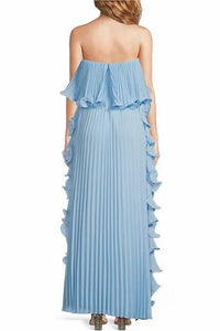 Badgley Mischka - Women's Concealed Zip Hook Shift Gown Silhouette Dress