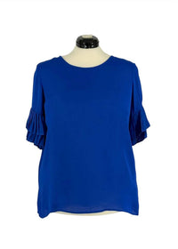 Curate - Women's Take Crepe Flutter Sleeve Blouse