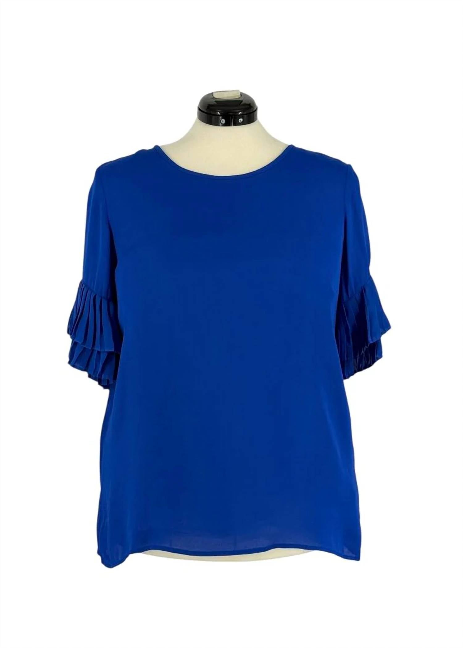 Curate - Women's Take Crepe Flutter Sleeve Blouse