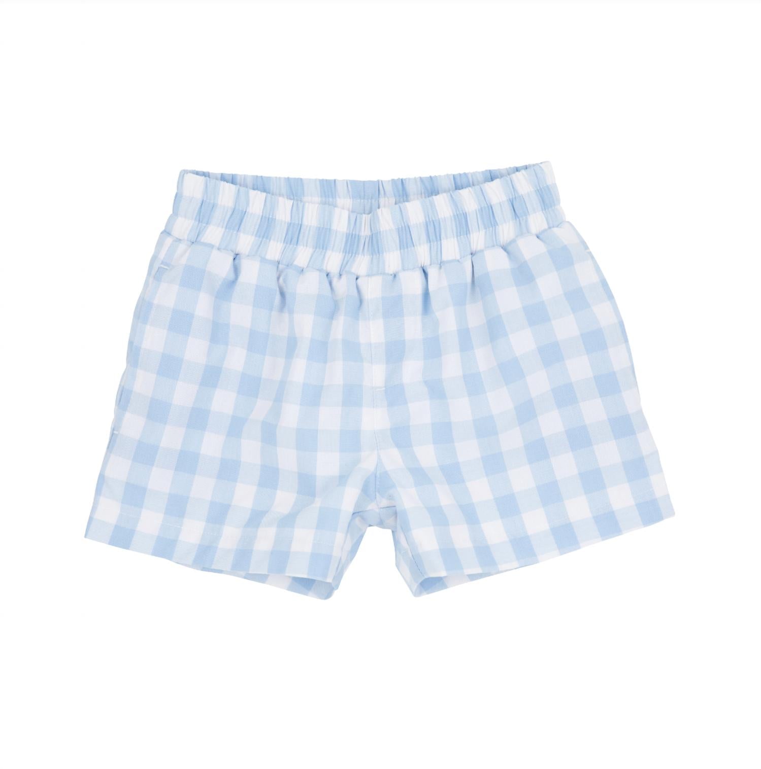 The Beaufort Bonnet Company Kids Sheffield Shorts in beale street blue check - kids' shorts