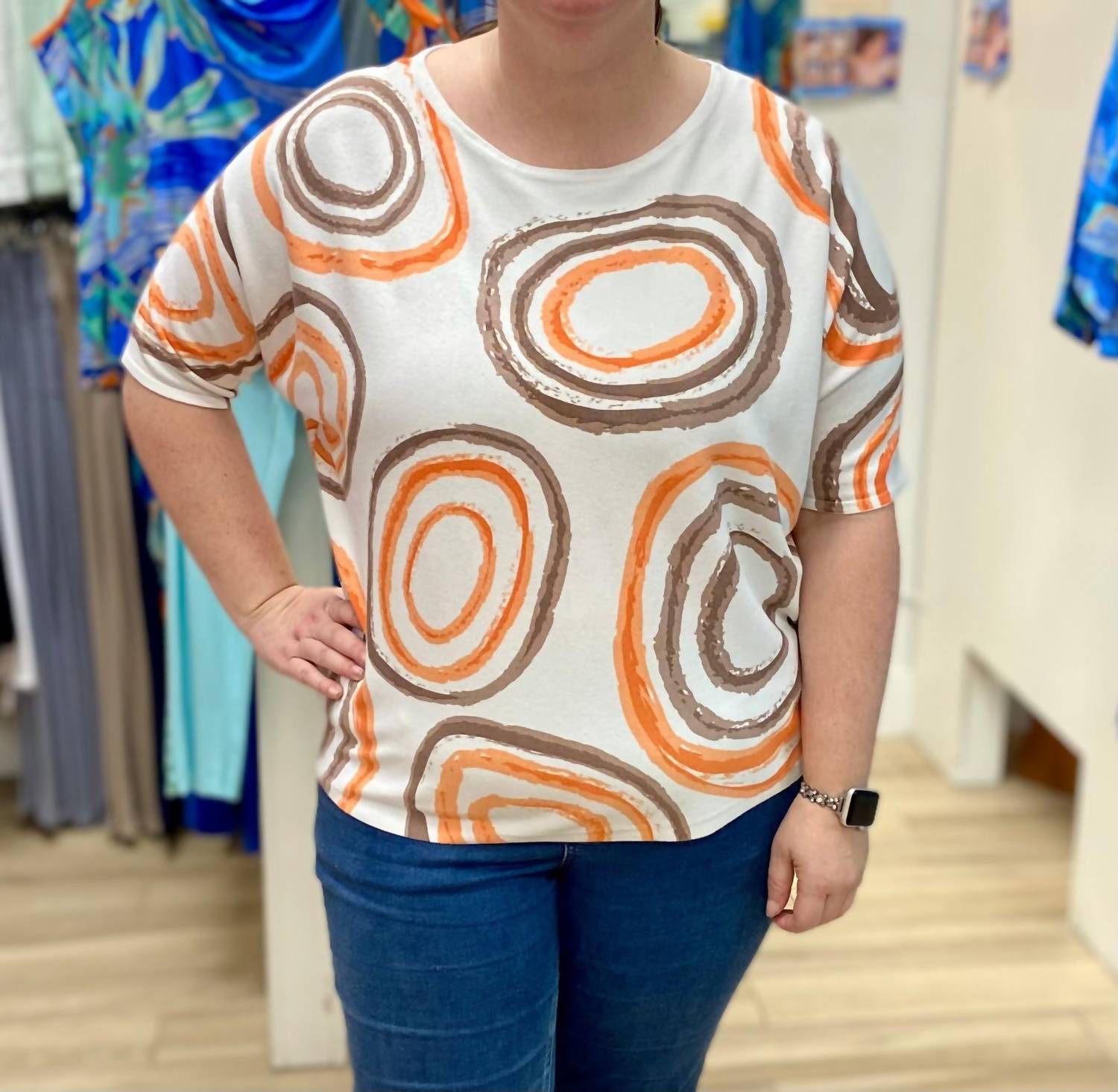 Marble - Circles Sweater Top