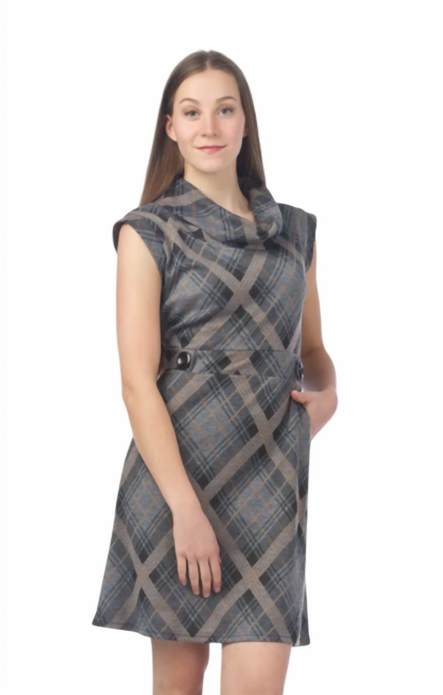 Papillon - Plaid Sweater Dress