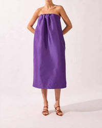 Adriana Degreas - Voluminous Taffeta Strapless Midi Dress