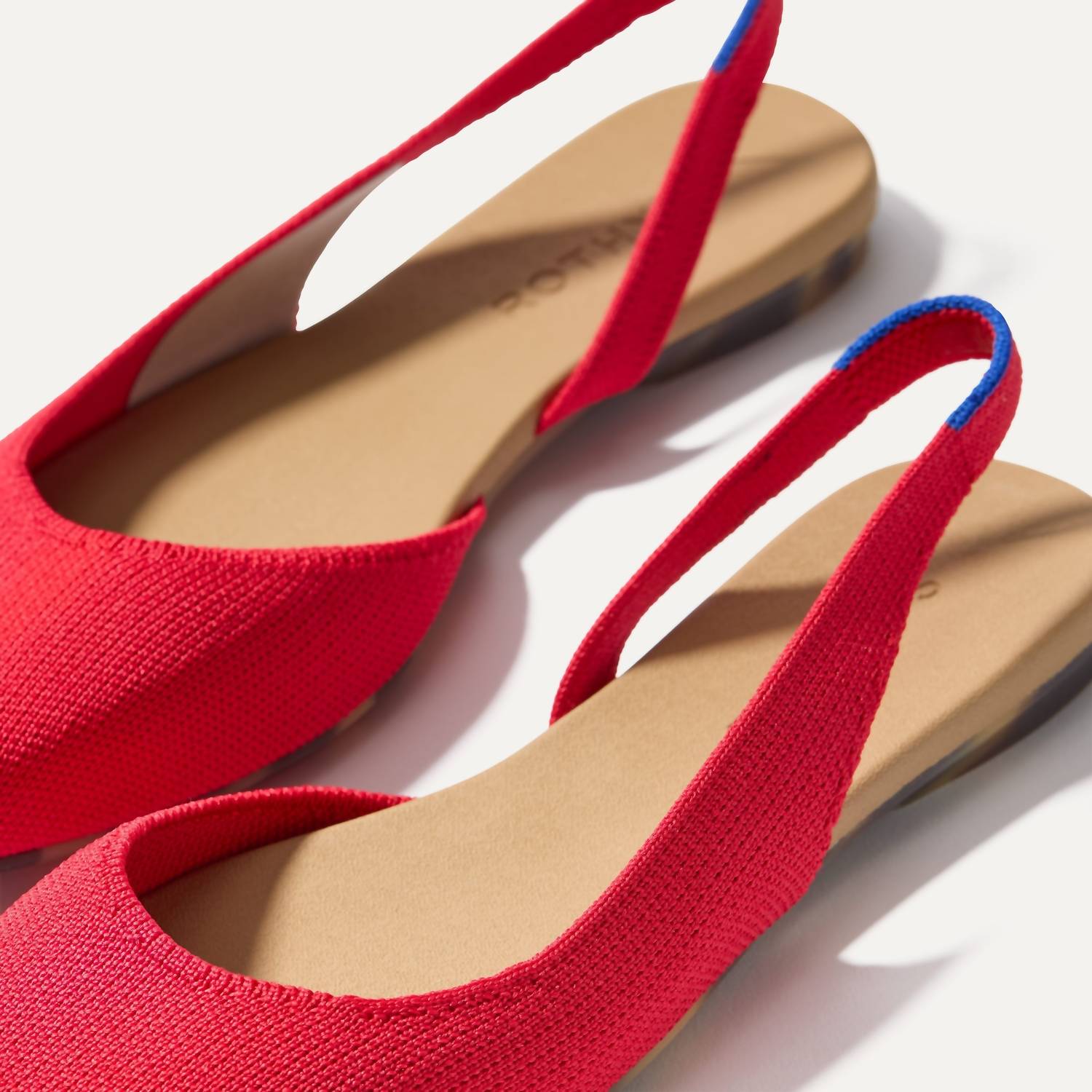 Rothy's Women's Almond Slingback Flats in lollipop red - women's flats - view 4
