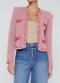 L'Agence - Astor Contrast Trim Cardigan