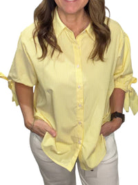 Vine & Love - Bow Tie Sleeve Blouse