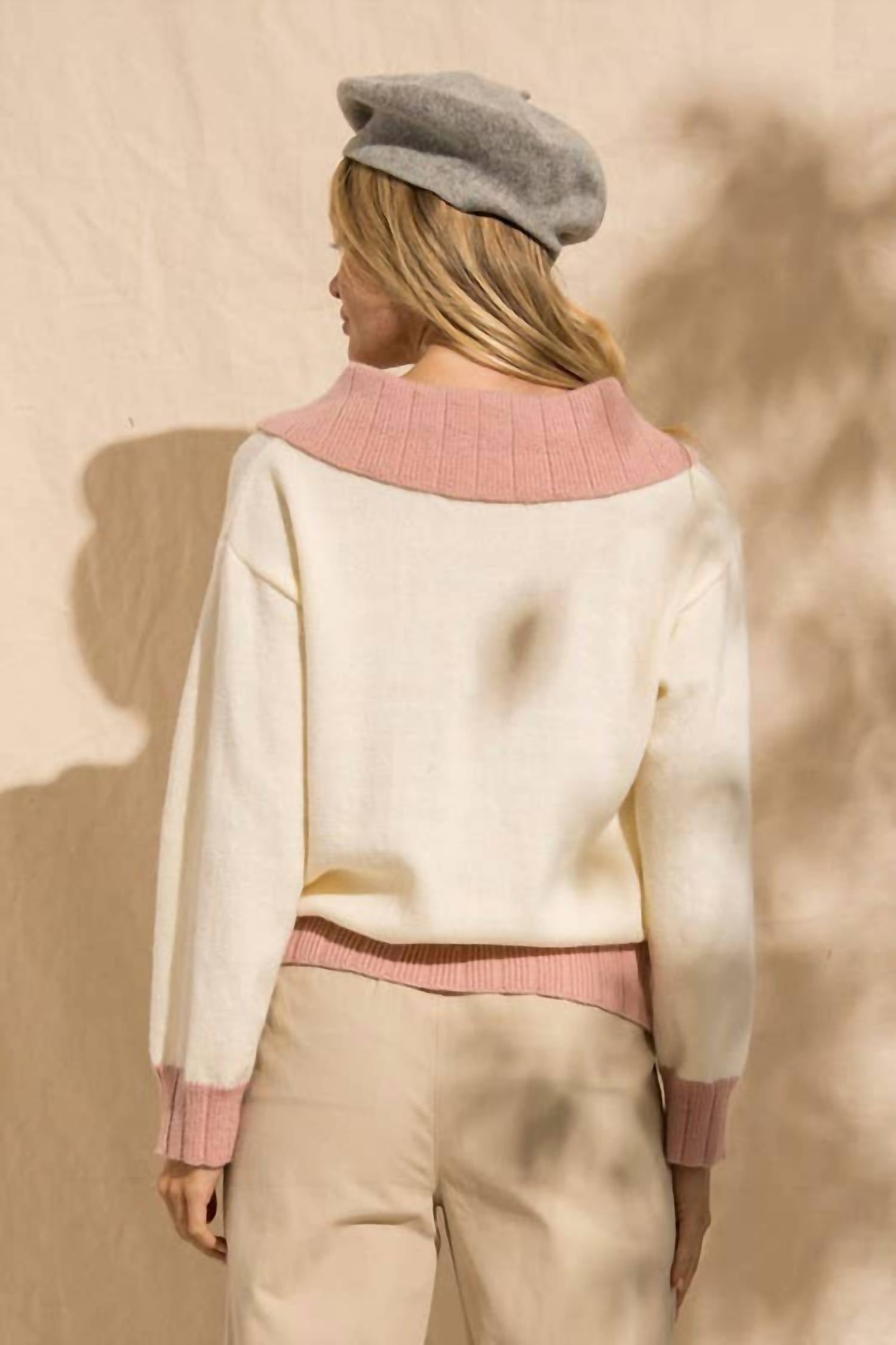 Papermoon - Jessi Colorblock Zip Sweater