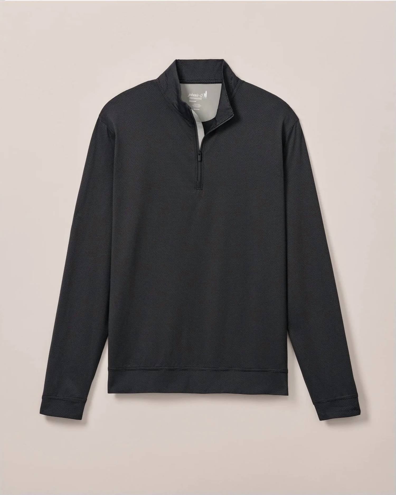 JOHNNIE-O Jamie 1/4 Zip Pullover Sweater in black seal - men's sweater - view 4