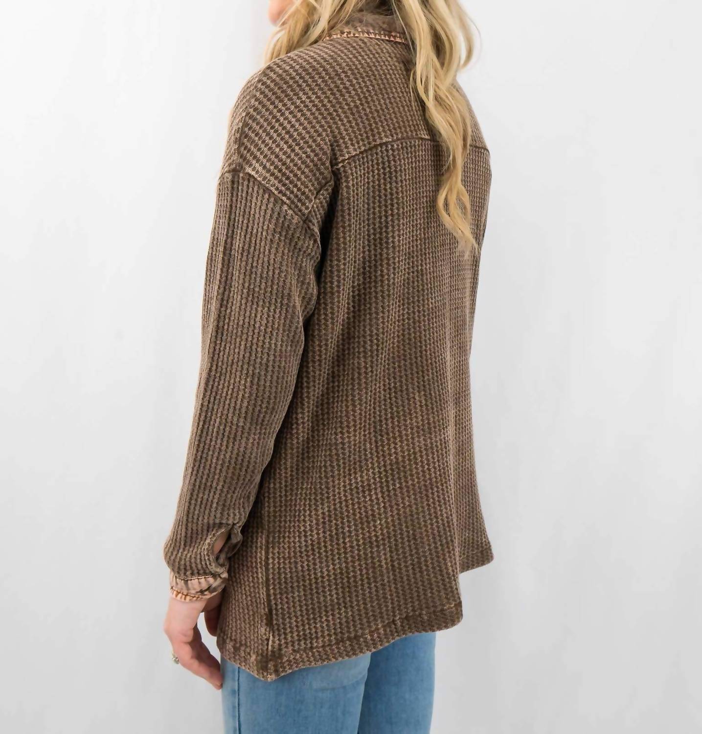 Zenana - Women's Acid Wash Shacket