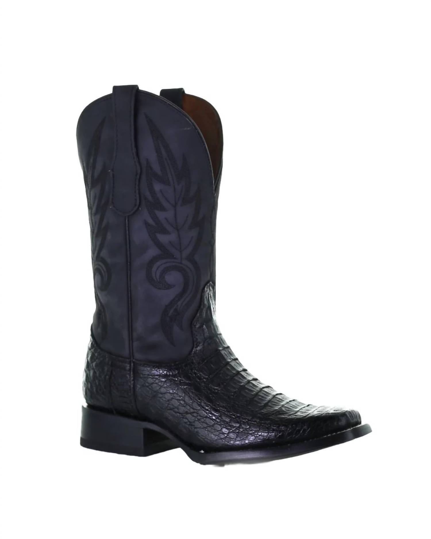 Corral - Men's Caiman Embroidered Square Toe Boots
