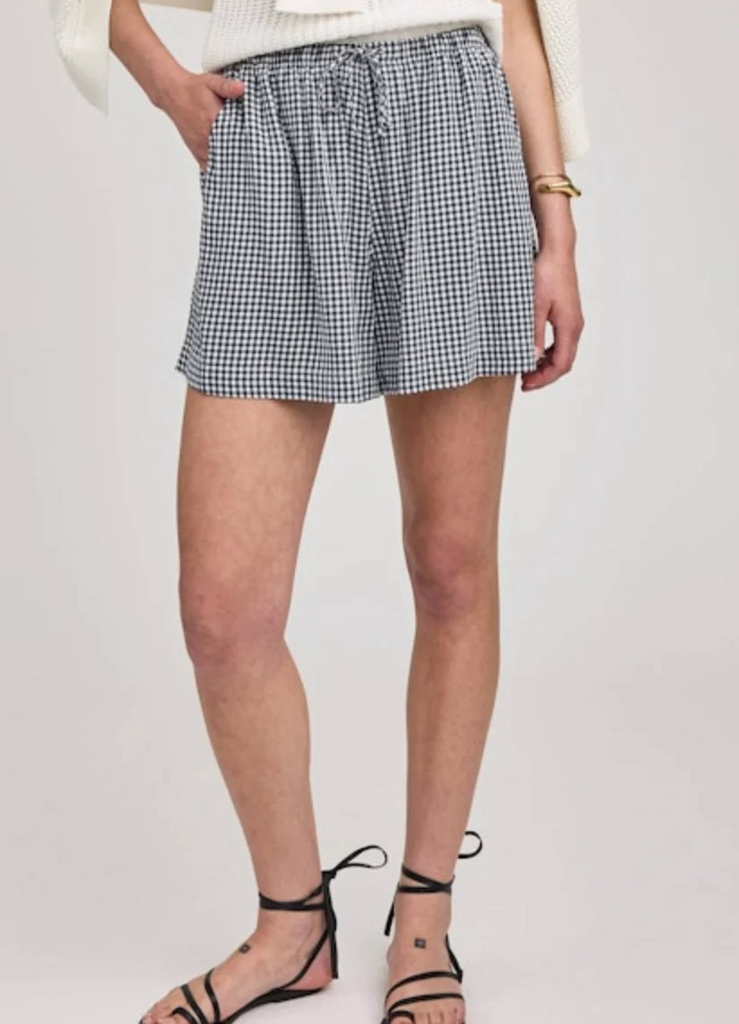 Gentle Fawn - Quinn Tie Front Gingham Shorts