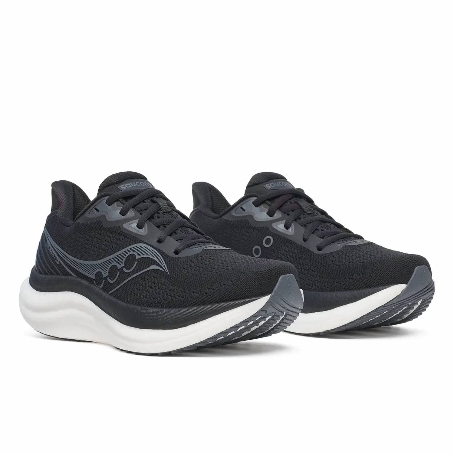 SAUCONY Women's Triumph 23 Running Shoe in 200 black white - women's shoe - alternate view