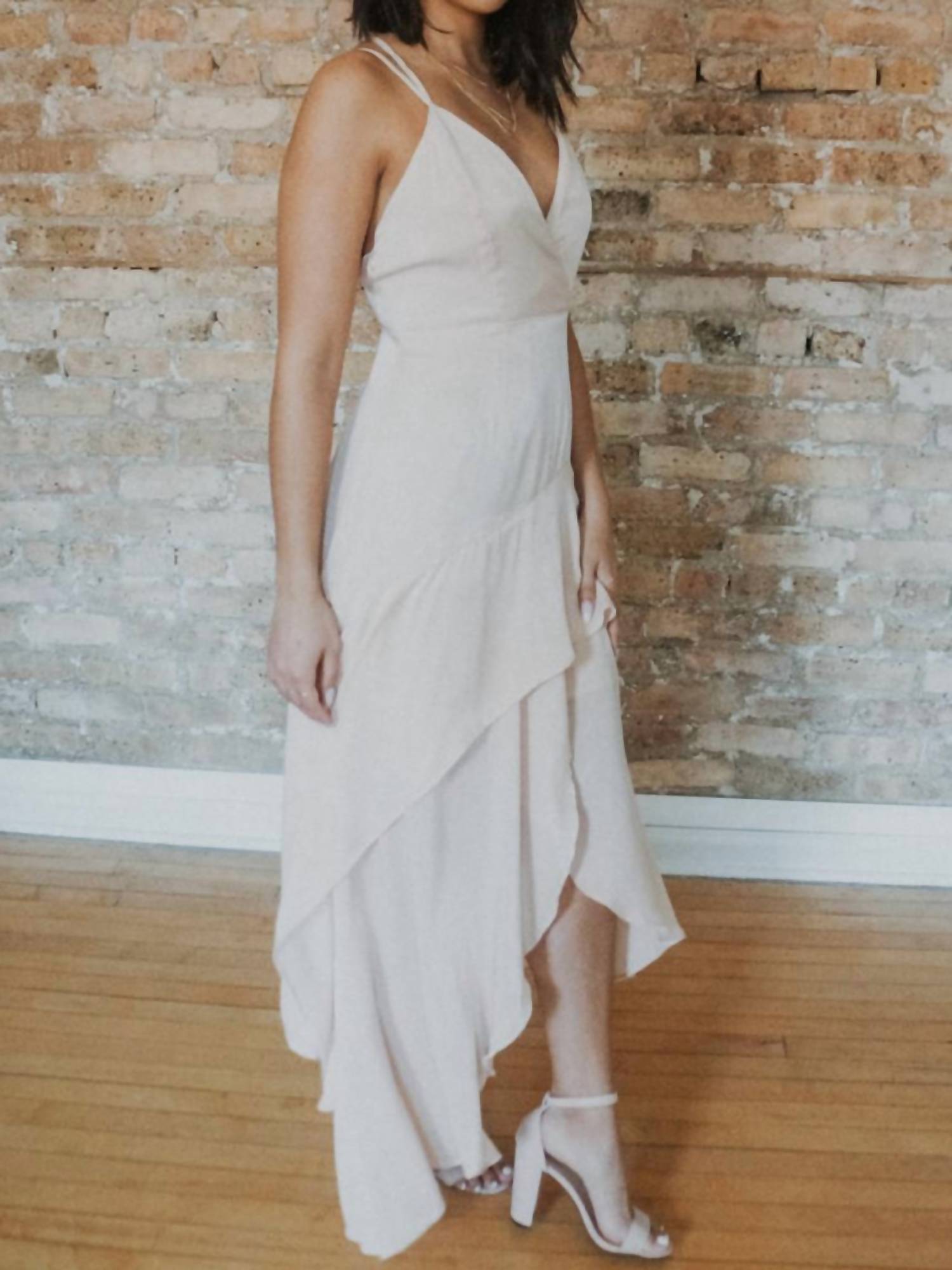 Strut & Bolt - Asymmetric hem criss cross dress