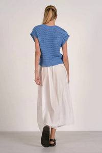 Elan - Open Knit Short Sleeve Sweater